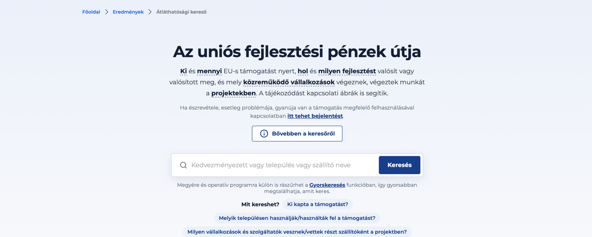 Kereső palyazat.gov.hu