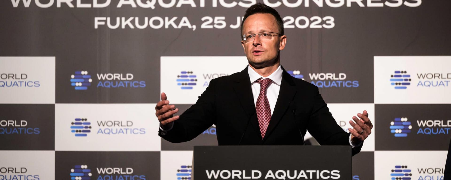 Szijjártó Péter: a Nemzetközi Úszószövetség jóváhagyta a szervezet központjának Budapestre költözését2