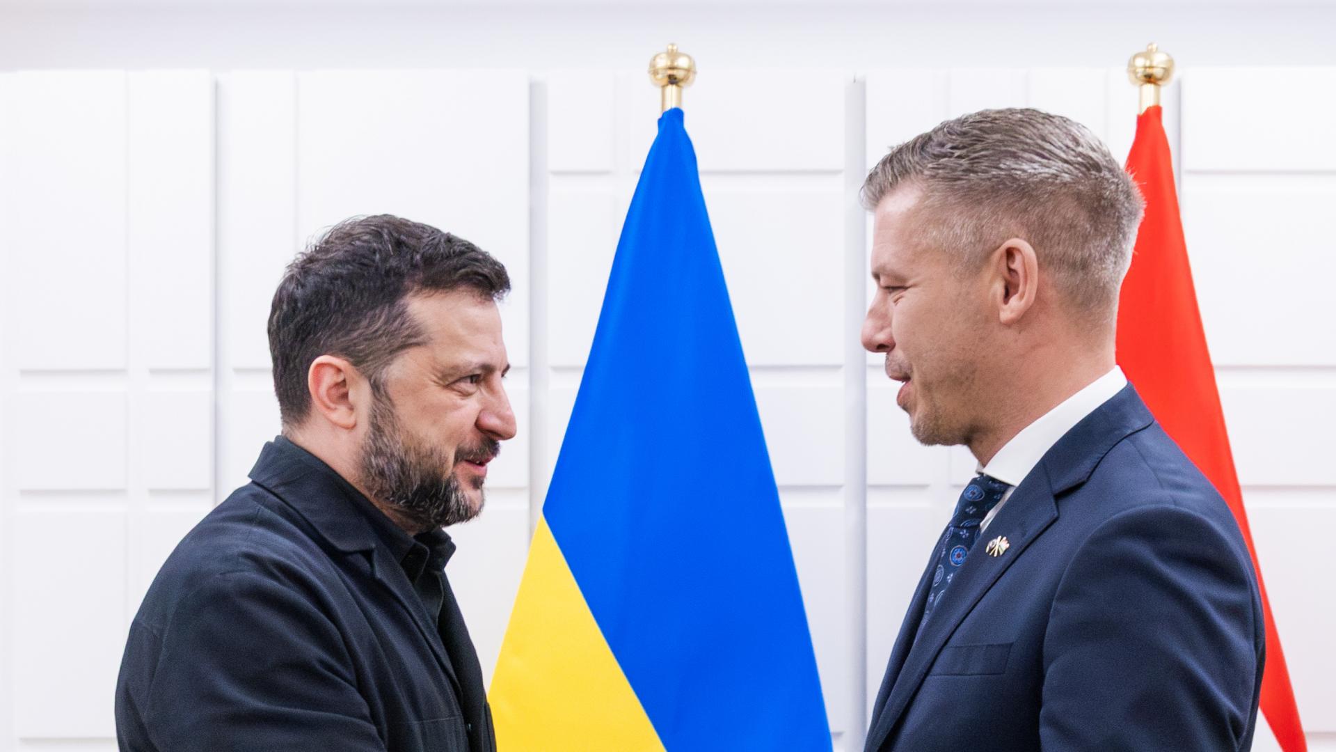 Volodimir Zelenszkij ukrán elnökkel tárgyalt Magyar Péter miniszterelnök