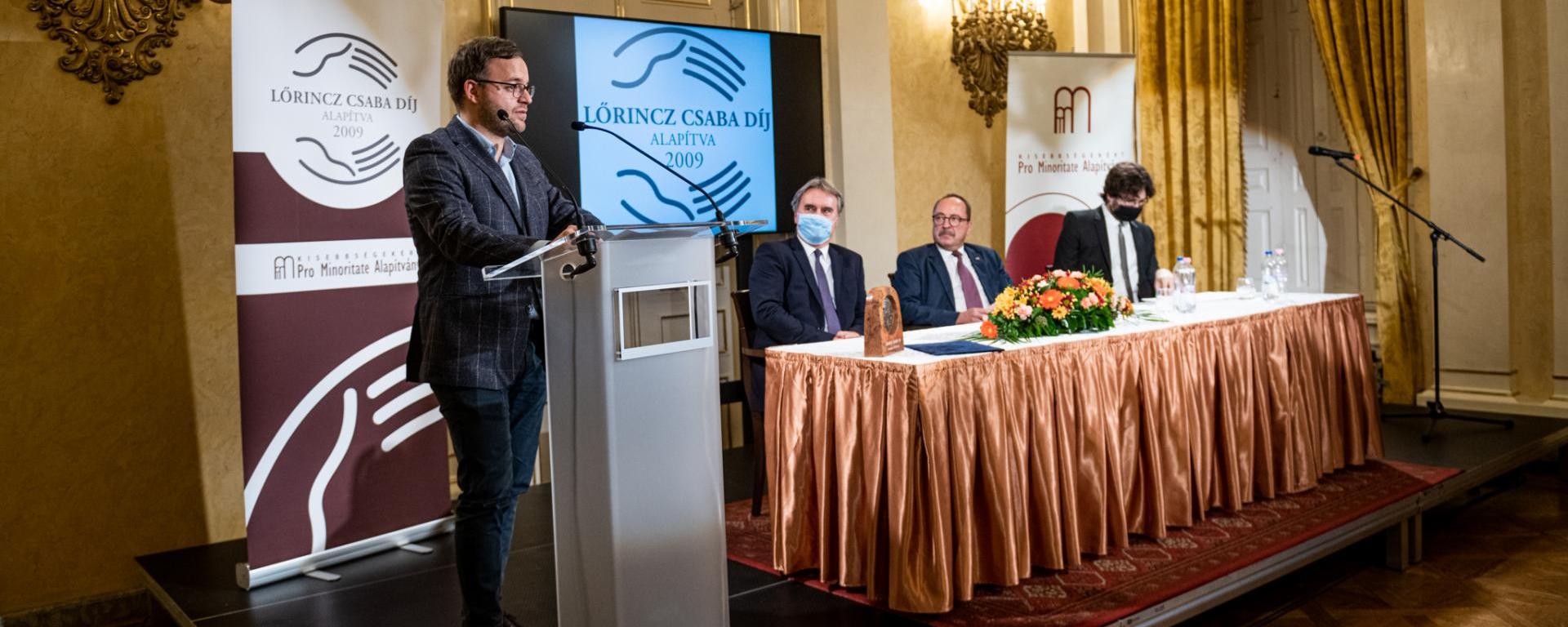 Tokár Géza felvidéki politológus kapta idén a Lőrincz Csaba-díjat