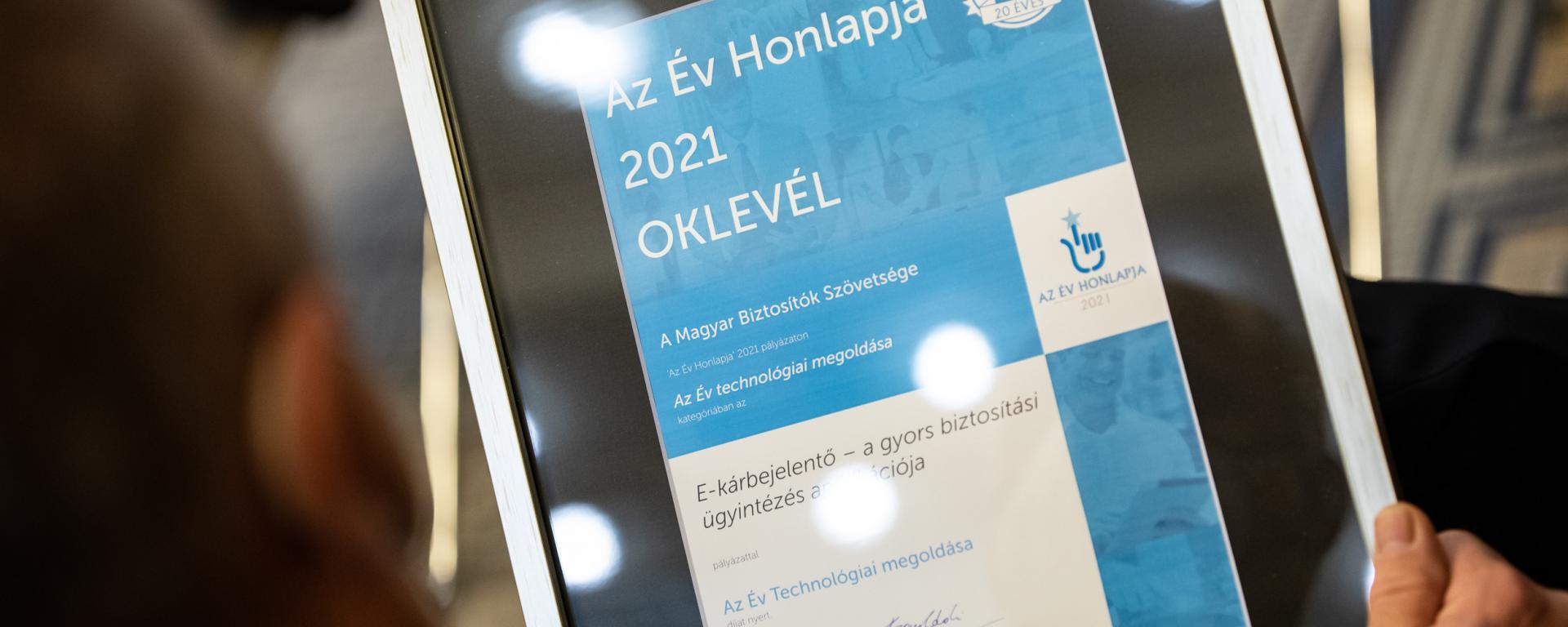 Év honlapja díjátadó, 2022. január 26.